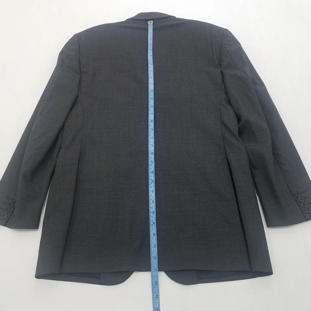 Barneys New York Three Button Wool Blend Blazer